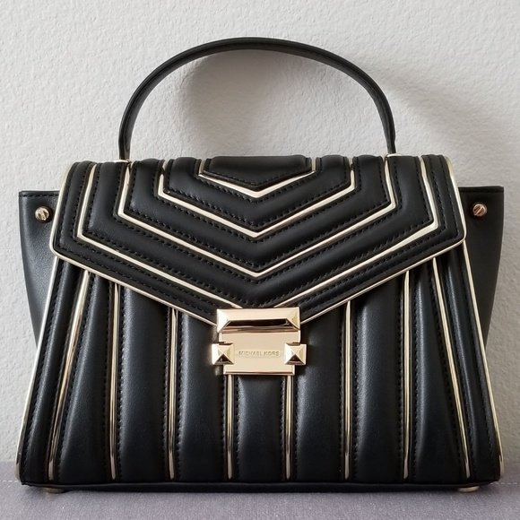 NEW Michael Kors Whitney Strip Quilted Satchel bag - Picture 2 of 8